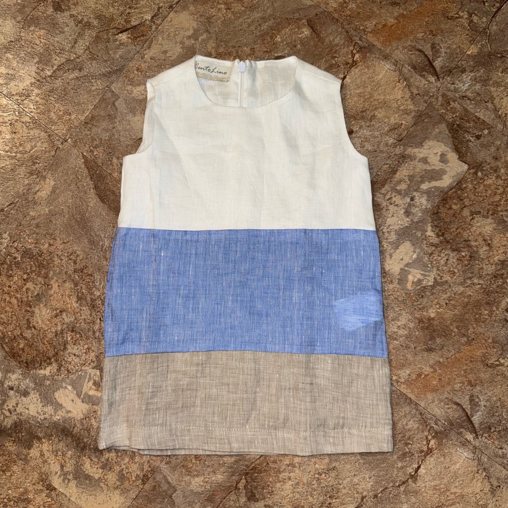Color Block Sleeveless Babygirl Dress
